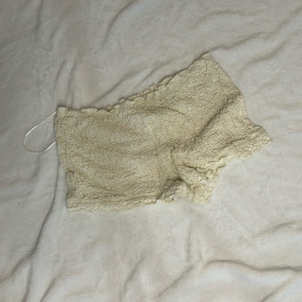 Women's Cream Lace Sleep Shorts